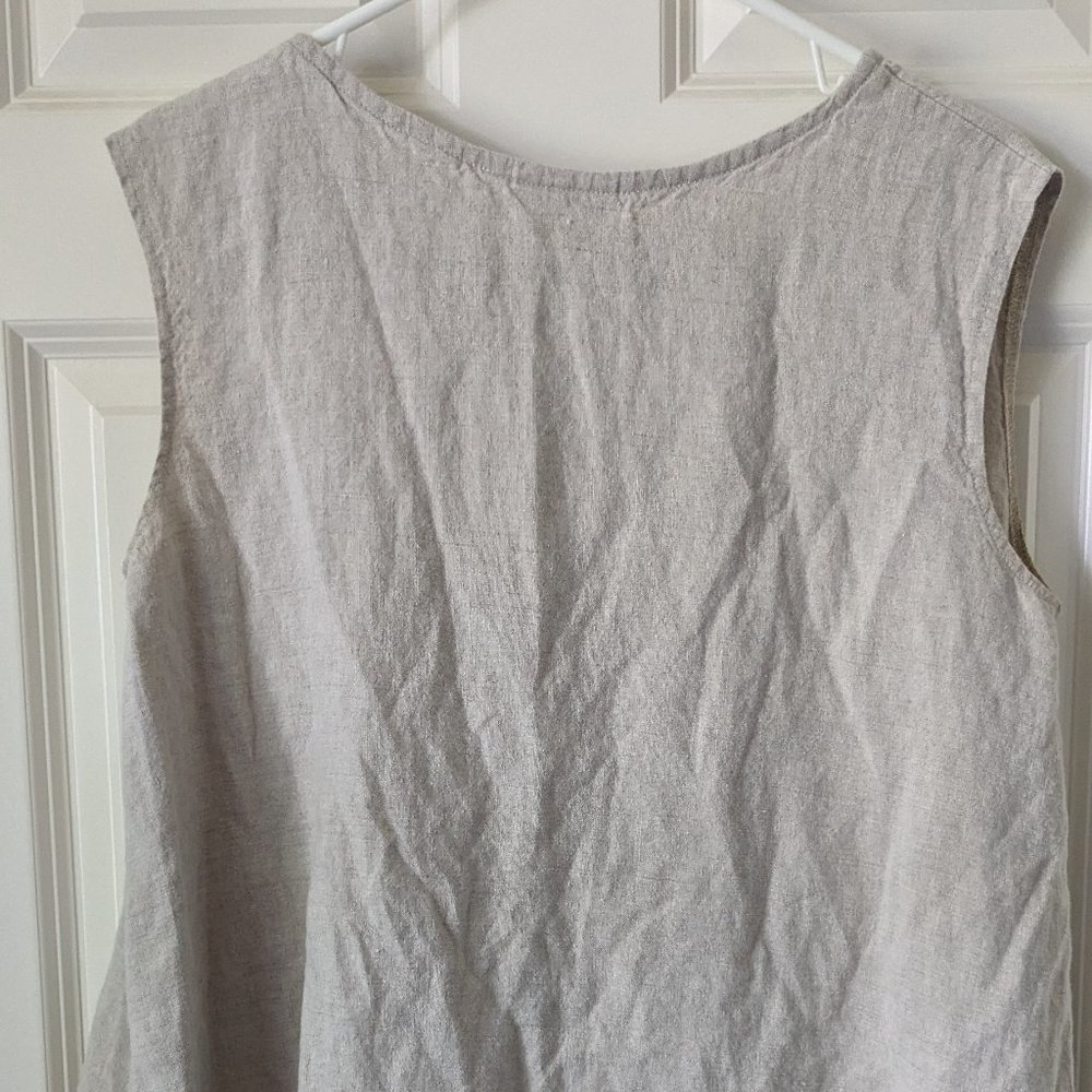 Natural/oatmeal linen Emlee top - Picture 5 of 5